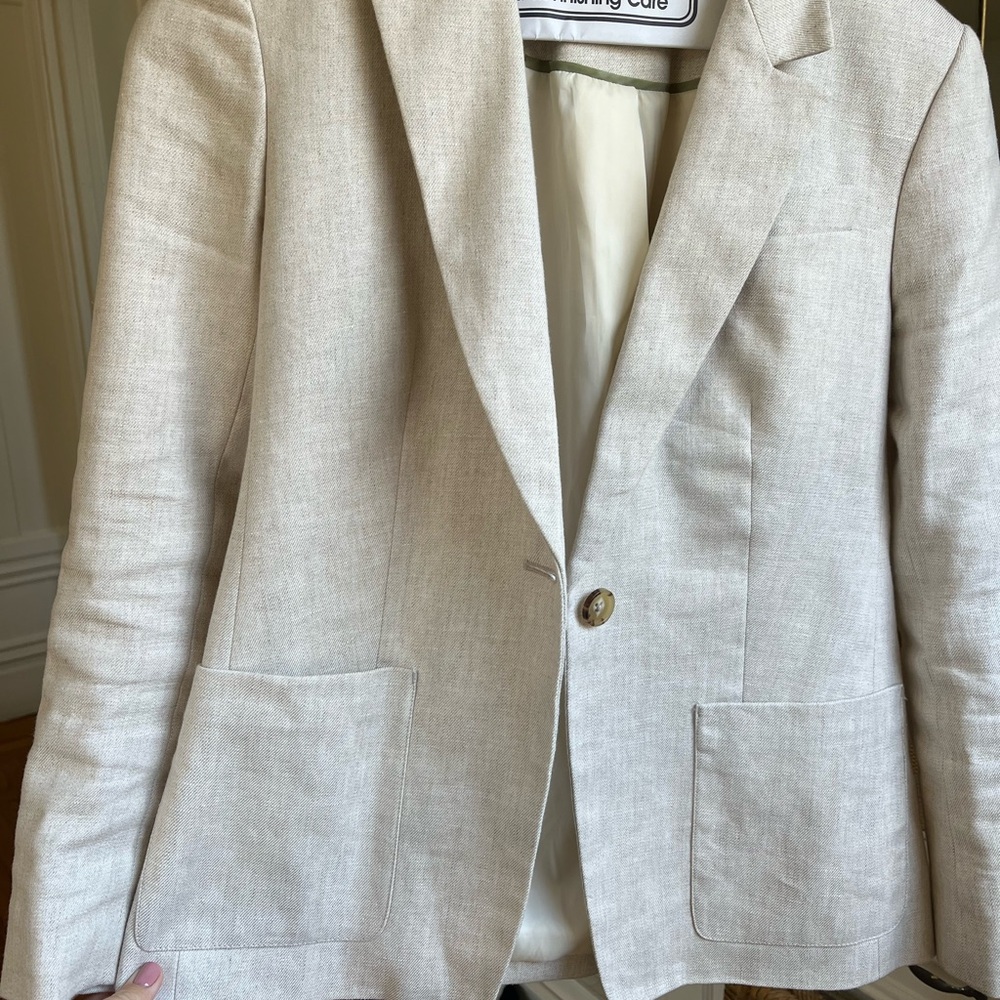 J.Crew Petite Helena Linen Blazer